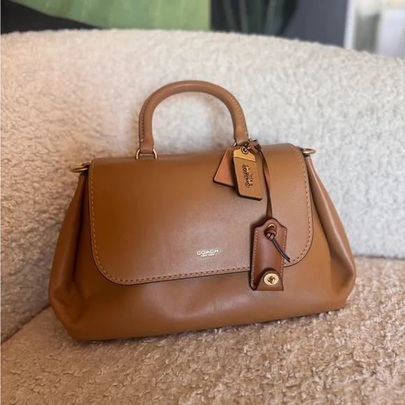 NEW NEVER USED Coach Honey Brown Slouchy Rogue - Picture 8 of 15